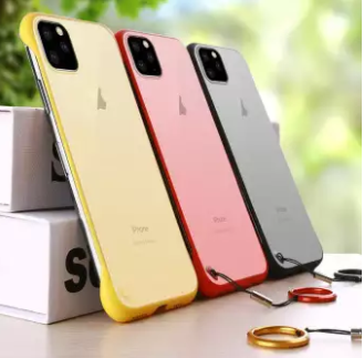 Apple iPhone 11 Translucent (Frameless) Ultra-Thin Anti Fall Hard Case Clear Matte Back Cover with Ring