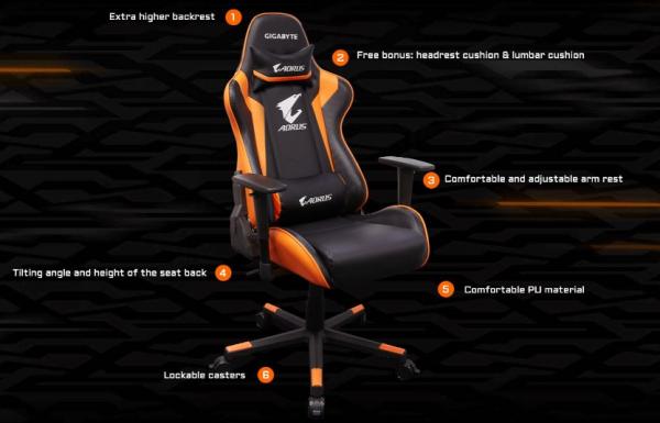 GIGABYTE Gaming Chair For Gamers And Tech YouTubers (AORUS AGC300, Rev2.0)