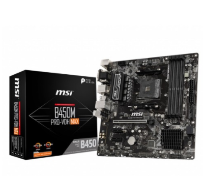 MSI B450M PRO-VDH MAX AMD AM4 Gaming Motherboard