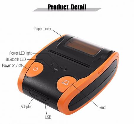 Portable Mobile POS Printer- Bluetooth Thermal Printer (With Cloud Inventory Management And POS Software)