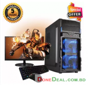 Intel® Core i3 RAM 8GB HDD 500GB Graphics 2GB Built in and Monitor 19’’ Gaming PC Windows 10 64