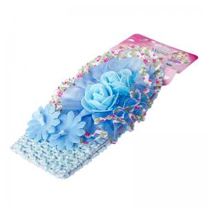 Liangjie Baby Girl’s Beautiful Headbands With Flower Sky Blue