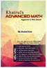 Khairul's Advanced Math (Paperback)