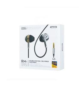 Remax RM-595 Double Moving-Coil Wired Earphone - Black