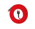 Baseus cafule Cable USB For lightning 1.5A 2M (CALKLF-C09) – Black & Red