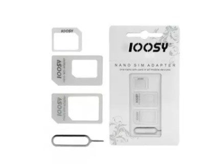 4-IN-1 NOOSY MICRO NANO SIM CARD ADAPTER WITH EJECT PIN