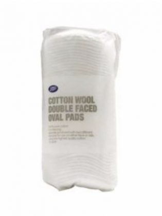 BOOTS COTTON WOOL DOUBLE FACED OVAL PAD