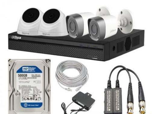 CCTV Package 4-CH Dahua XVR 4-Pcs Camera 500GB HDD