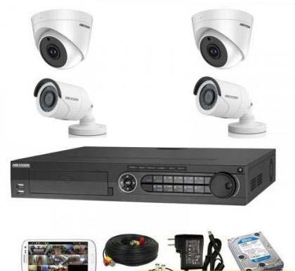 CCTV Package Hikvision 4CH XVR 4-Pcs Camera 500GB HDD