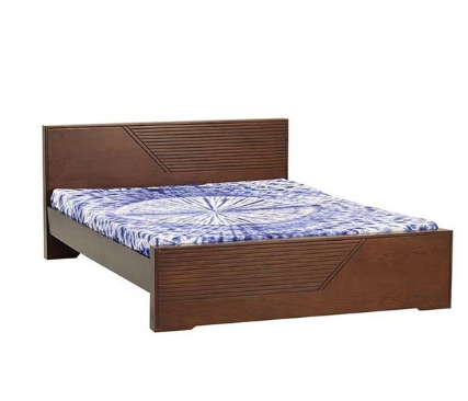 Oak Veneer Processed Wood Double Bed MF-W-BDH-002.