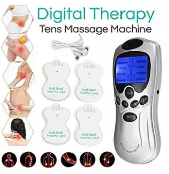 Product details of Tens machie 4 Pads 2 Port Tens Digital Therapy For Physical Pain Reduce & Body Slimming 8 Acupuncture Massager Machine Treating