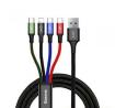 Baseus 4 in 1 Rapid Series Cable (2 Type C, 1 Lightning, 1 Micro USB)