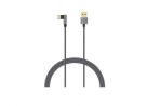 Type C to USB A 2.0 Cable L-Shaped 120cm - Grey