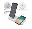 Wireless charger charging stand (USB to 4 in 1 mobile phone charging station with wireless charger)