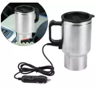 12V 450ml Car Hot Kettle Thermal Travel Cup Coffee Heated Mug Water Heater Maker- Hot kettle