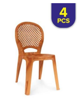 Akij KOZY Orient Chair Crisscross - Sandle Wood-6581 - 4 Pieces