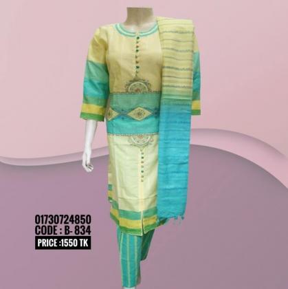 Block Khadi Print Dress