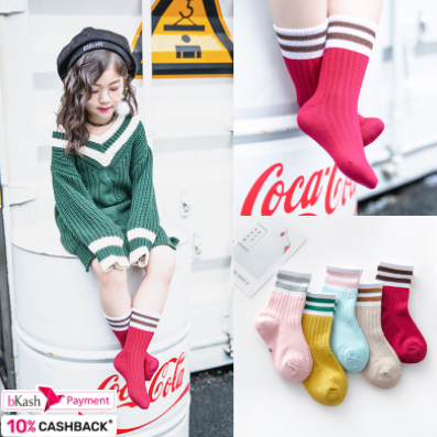 Children's socks cotton spring and autumn and winter big boys and girls thin section tube baby baby thick warm plums