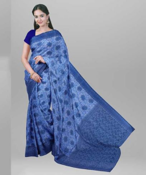 Cotton Jolchap Handwork Jamdani Design Saree with Blouse Piece - SRH241