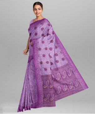 Cotton Jolchap Handwork Jamdani Design Saree with Blouse Piece - SRH225