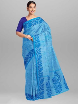 Cotton Topfull Jamdani Design Saree with Blouse Piece - SRH242
