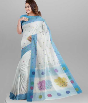 Handwork Jamdani Design Cotton Saree - SKV14