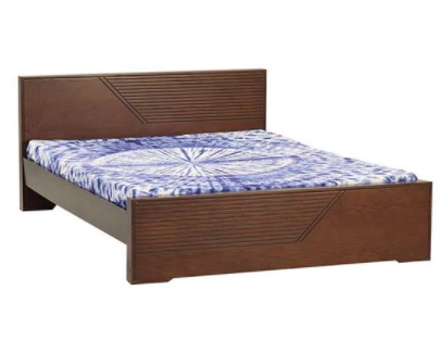 Oak Veneer Processed Wood Double Bed MF-W-BDH-002