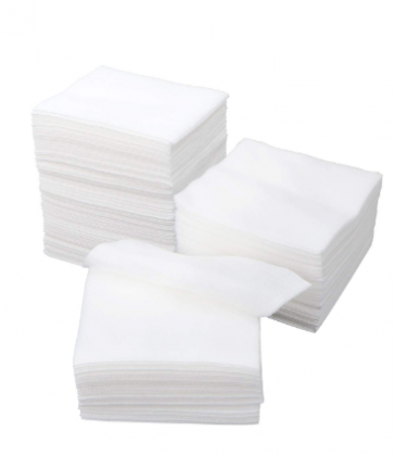 PRETYZOOM 100 pcs Non-Woven Gauze Handkerchief Face Cleaning Towel Droplet Filtration for Wound Care First Aid Supplies