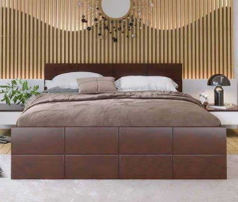 Regal Wooden Double Bed BDH-305