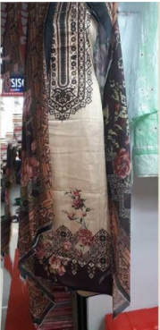 Shamu Silk Unstitched 3 Pieces Dress Set – MK47