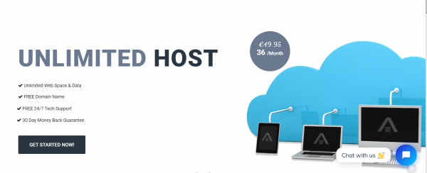 Unlimited web hosting $29.95 a year ... FREE domain