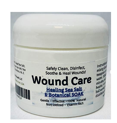 Urban ReLeaf Wound Care ! Healing Sea Salt & Botanical SOAK ! Safely Clean, Disinfect & Heal Wounds. Gentle, Effective, Non-iodized, 100% Natural. Vit