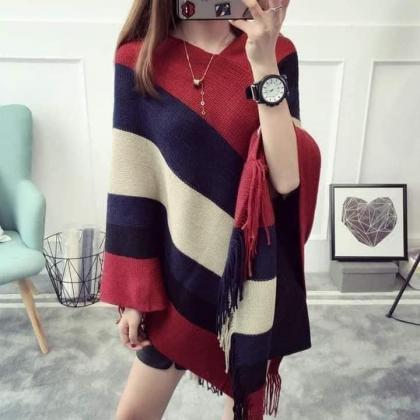 Warm Collected Women Woolen Puncho Shawl ☃️❄️⛄❄️