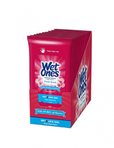 Wet Ones Antibacterial Hand Wipes, Fresh Scent, 20 Count (Pack of 10), Packaging May Vary