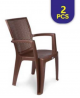 Akij KOZY Emperor Arm Chair Breezy - Rose Wood-6059 - 2 Pieces