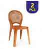 Akij KOZY Orient Chair Crisscross - Sandle Wood-6581 - 2 Pieces