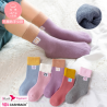Children's socks autumn and winter pure cotton thickened Plush warm terry towel socks girls' baby bo