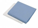 Hospital Bed Sheet with pillow One Cover (Whire,Blue)