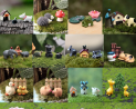 Micro landscape furnishing set ecological bottle accessories meaty decorations mini cute animals set