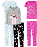 Simple Joys By Carter's Girls' 6-Piece Snug Fit Cotton Pajama Set