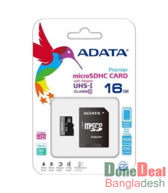 Adata 16GB UHS-1 Class 10 Micro SD Memory Card With Adapter BD