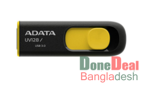 ADATA 32 GB UV128 USB 3.2 Black-Yellow Pen Drive