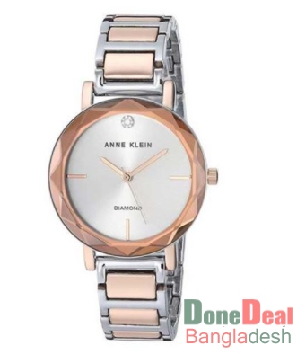 ANNE KLEIN Diamond Dial Bracelet Ladies Watch - AK3279SVRT