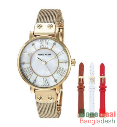Anne Klein Mesh Bracelet Ladies Watch - AK/3180GBST