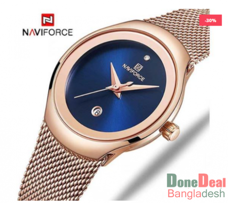 Casual Ladies Watch - NAVIFORCE NF5004_Royal Blue & RoseGold