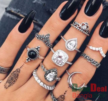 Finger Ring for Women - 10 Pieces Set