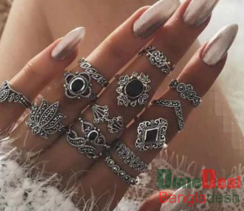 Finger Ring for Women - 14 Pieces Set