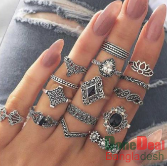 Finger Ring for Women - 15 Pieces Set