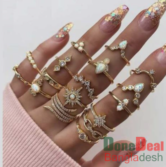 Finger Ring for Women - 17 Pieces Set