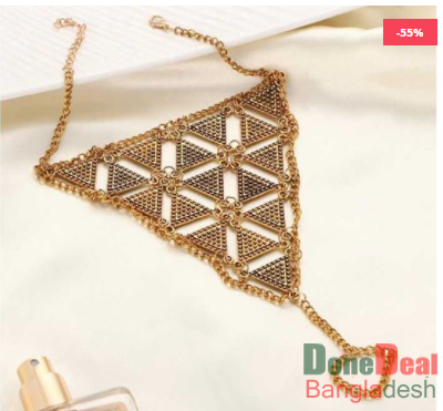 Gold Color Boho Style Triangle Anklet - A14